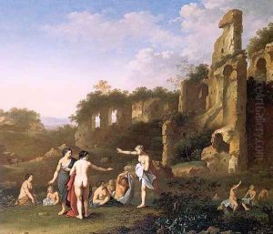 Women Bathing in a Landscape 1630 by Cornelis Van Poelenburgh