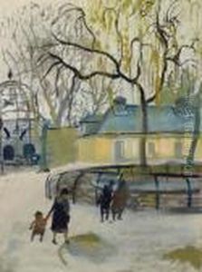 In Schonbrunn by Oskar Laske