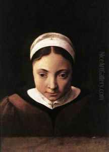 Portrait of a Young Girl by Cornelis Van Poelenburgh