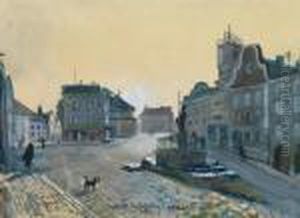 "stadtplatz Inscharding 1943" by Oskar Laske