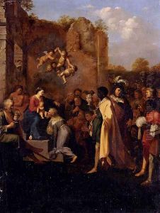 Adoration Of The Magi by Cornelis Van Poelenburgh