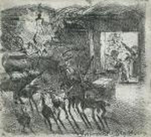 Flucht Nach Agypten by Oskar Laske