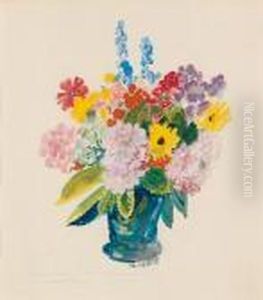 Blumen In Vase by Oskar Laske