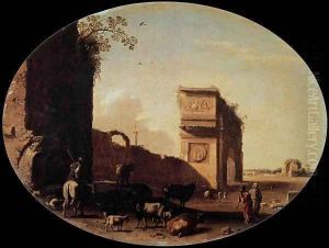Roman Ruins by Cornelis Van Poelenburgh