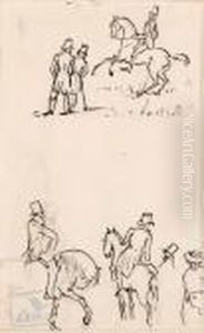 "reitkunst" Blauer Kunstlerstempel:laske by Oskar Laske