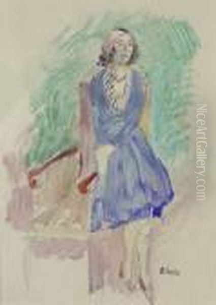 Dame In Blauem Kleid - view 1