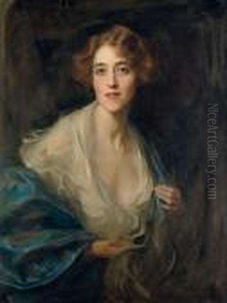 Portrait Of Mrs. Francis Lindley
 Gull, Later Mrs Morgan-grenville, Nee Elizabeth (betty) Renshaw - view 1