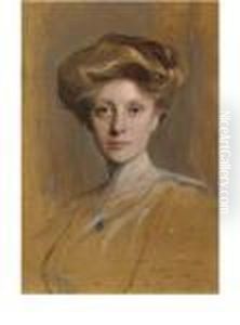 A Study Portrait Of Miss Faith Moore, Head-and-shoulders