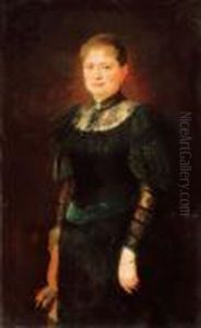 Lady In A Velvet Dress by Philip Alexius De Laszlo