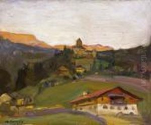 Village In Tyrol by Philip Alexius De Laszlo