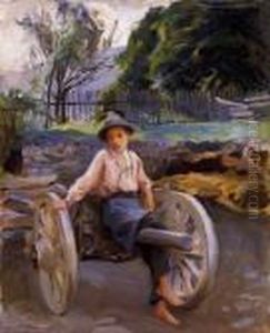 Little Boy With Hat by Philip Alexius De Laszlo