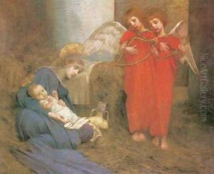Angels Entertaining the Holy Child by Marianne Preindelsberger Stokes