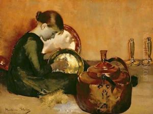 Polishing Pans by Marianne Preindelsberger Stokes