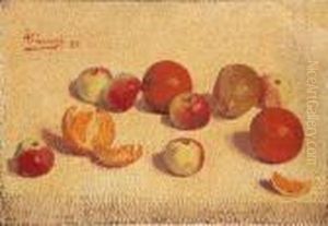 Pommes Et Oranges by Achille Lauge