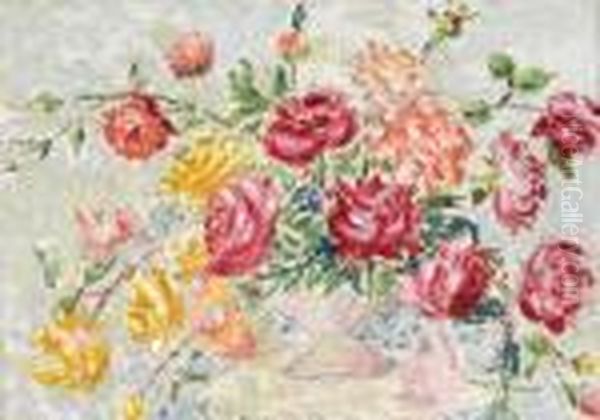 Bouquet De Roses Dans Un Vase - view 1