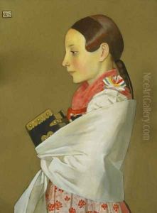 Young Girl of Menguszfalva going to Church, c.1905-07 by Marianne Preindelsberger Stokes