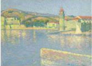 Le Port De Collioure - Vue De La Pointe Saint-vincent by Achille Lauge