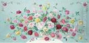 Vase De Fleurs by Achille Lauge
