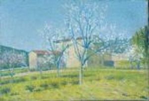 Deux Pruniers En Fleurs by Achille Lauge
