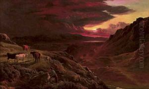 The hills near Port Madoc, Wales by Sidney Richard Percy