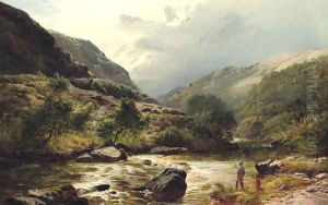 Fishing on a Highland River Fishing on a Highland River