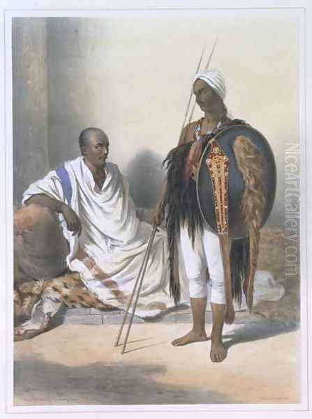 Abyssinian Priest and Warrior, illustration from The Valley of the Nile, engraved by Lemoine, pub. by Lemercier, 1848 - view 1