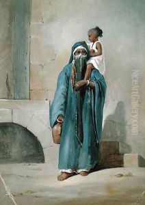 Veiled Egyptian Woman, mid-19th century