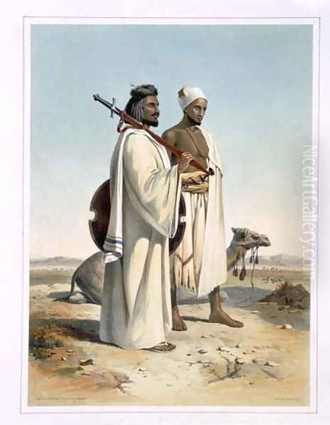 The Ababda, Nomads of the Eastern Thebaid Desert, illustration from The Valley of the Nile, engraved by Freeman, pub. by Lemercier, 1848 - view 1