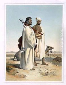 The Ababda, Nomads of the Eastern Thebaid Desert, illustration from The Valley of the Nile, engraved by Freeman, pub. by Lemercier, 1848 by Emile Prisse d'Avennes