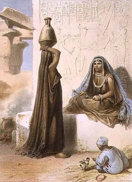 Women of Middle Egypt, illustration from The Valley of the Nile, engraved by Mouilleron, pub. by Lemercier, 1848 - view 1