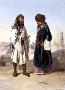 A Wahabi with an Azami Arab, illustration from The Valley of the Nile, engraved by Mouilleron, pub. by Lemercier, 1848 by Emile Prisse d'Avennes