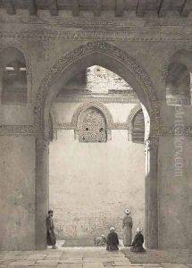 Mosquee DAhmed-Ibn-Toulon, engraved by Philippe Benoist 1813-1905 1877 by Emile Prisse d'Avennes