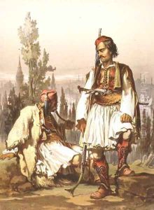 Albanians, mercenaries in the Ottoman army, pub. by Lemercier, 1857 by Amadeo Preziosi