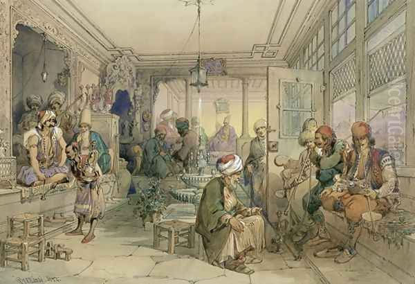 A Coffee House, Constantinople, 1854 - view 1