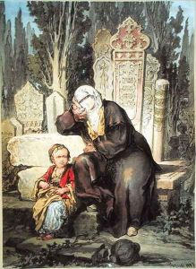 A Cemetery in Constantinople, 1857 by Amadeo Preziosi