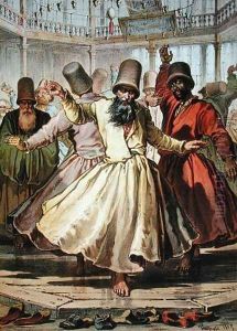 Dancing Dervishes, 1857 by Amadeo Preziosi