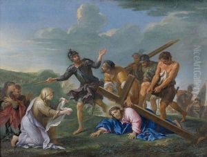 Le Voile De Sainte Veronique by Cirlce Of Filippo Lauri