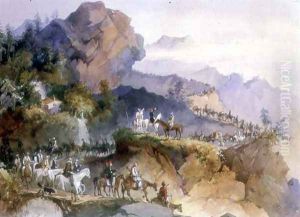 A Diplomatic Party being Escorted Across a Mountain Range