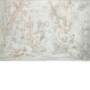 Bacchanale by Cirlce Of Filippo Lauri