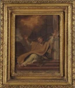 Attribue A Le Martyre De Saint Quentin by Cirlce Of Filippo Lauri