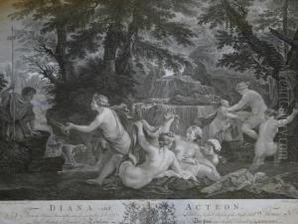 Diana And Actaeon by Cirlce Of Filippo Lauri
