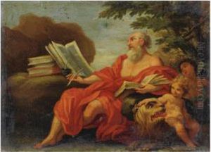 San Gerolamo by Cirlce Of Filippo Lauri