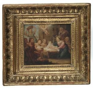The Adoration Of The Shepherds by Cirlce Of Filippo Lauri