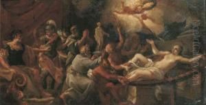 The Martyrdom Of Saint Catherine by Cirlce Of Filippo Lauri
