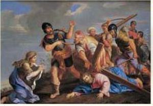 Le Portement De Croix by Cirlce Of Filippo Lauri