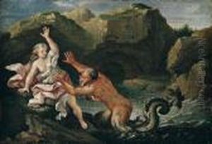 Glaucus And Scylla by Cirlce Of Filippo Lauri