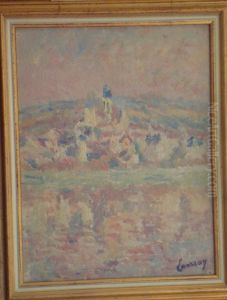Vetheuil, Soleil Levant by Louis Alphonse Abel Lauvray