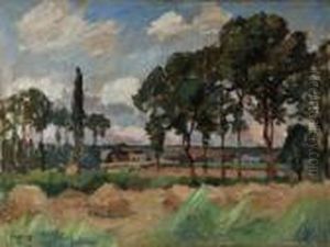 Vue De Vetheuil by Louis Alphonse Abel Lauvray