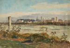 Vue D'avignon by Louis Alphonse Abel Lauvray