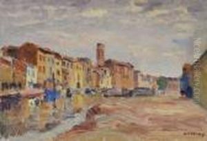 Martigues, Le Port by Louis Alphonse Abel Lauvray